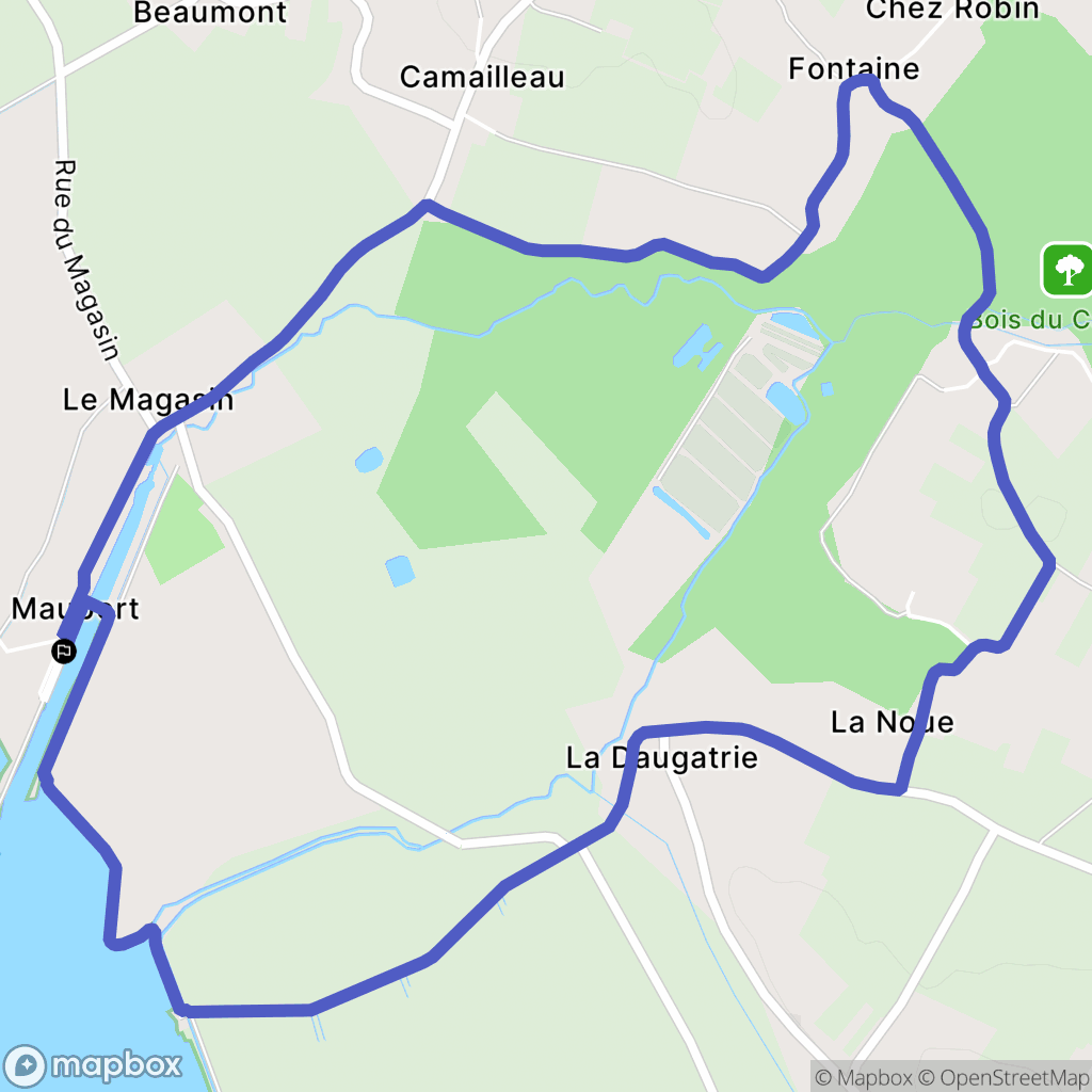 Saint-Fort-sur-Gironde : carte du parcours de randonnée - France