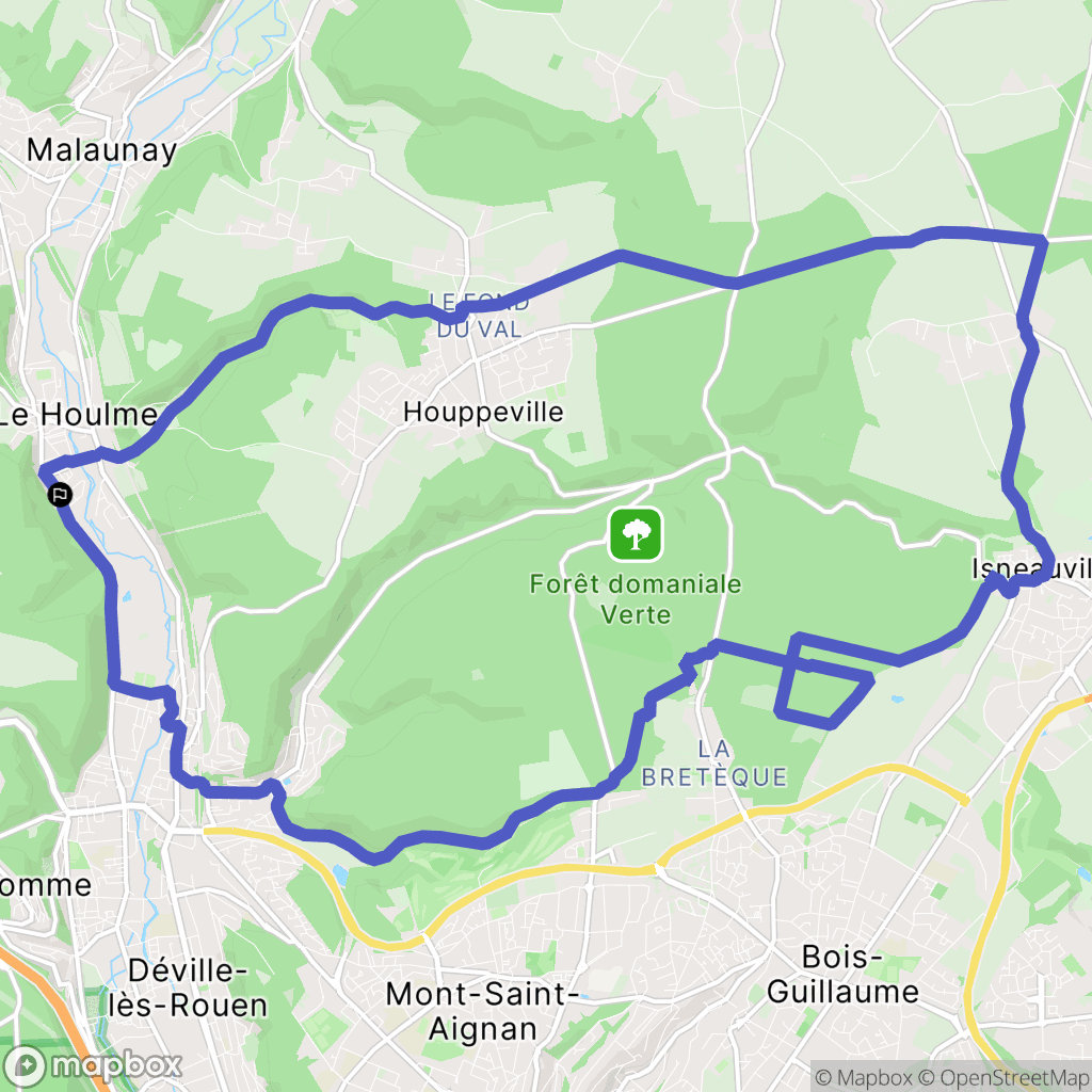 Le Houlme : carte du parcours de randonnée - France