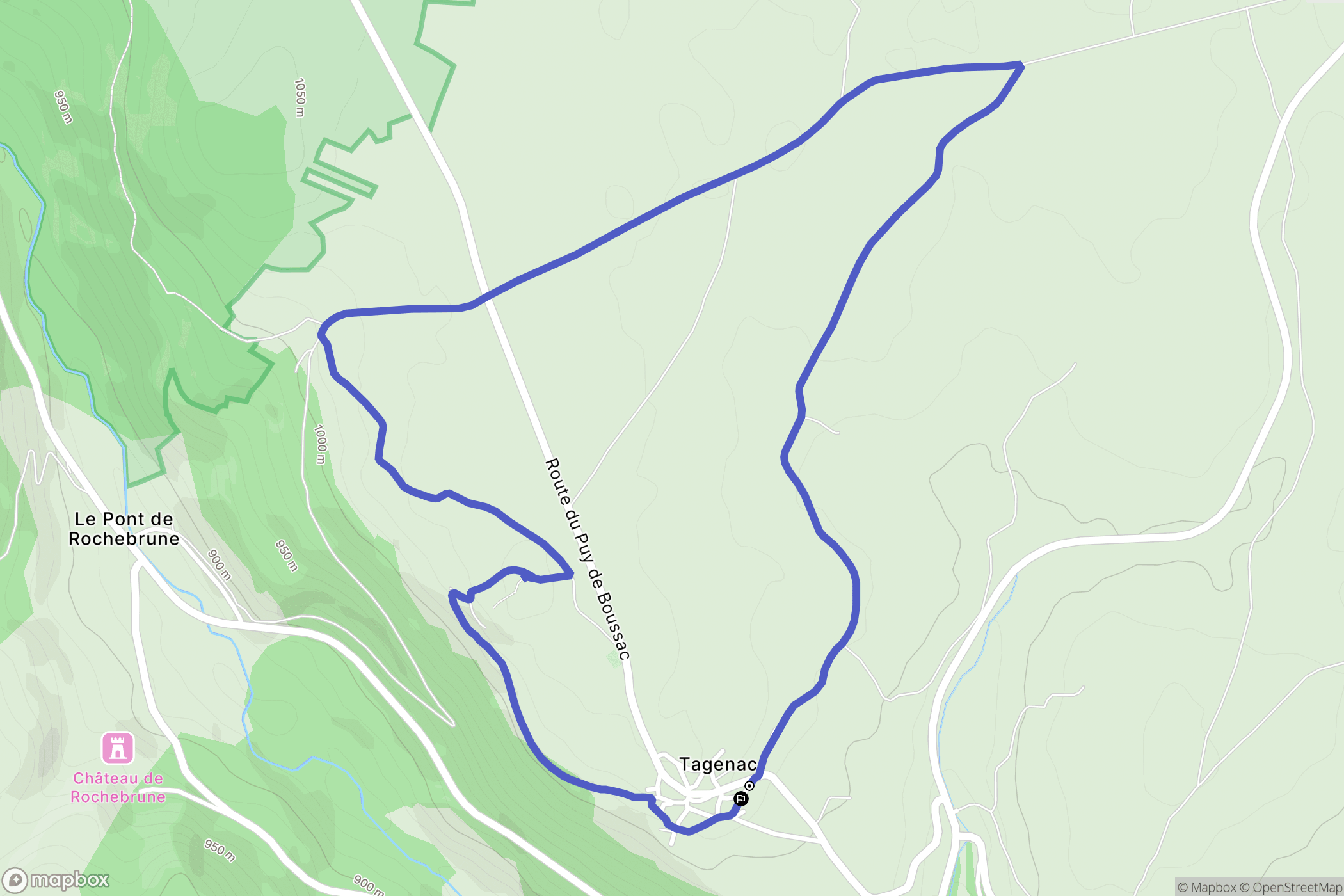 Neuvéglise-sur-Truyère : carte du parcours de randonnée - France