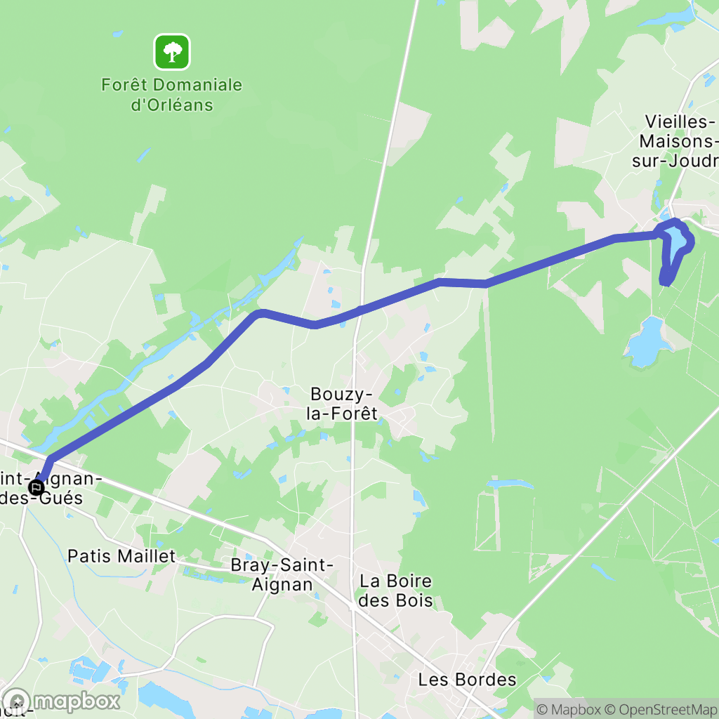 Bray-Saint-Aignan : carte du parcours de randonnée - France