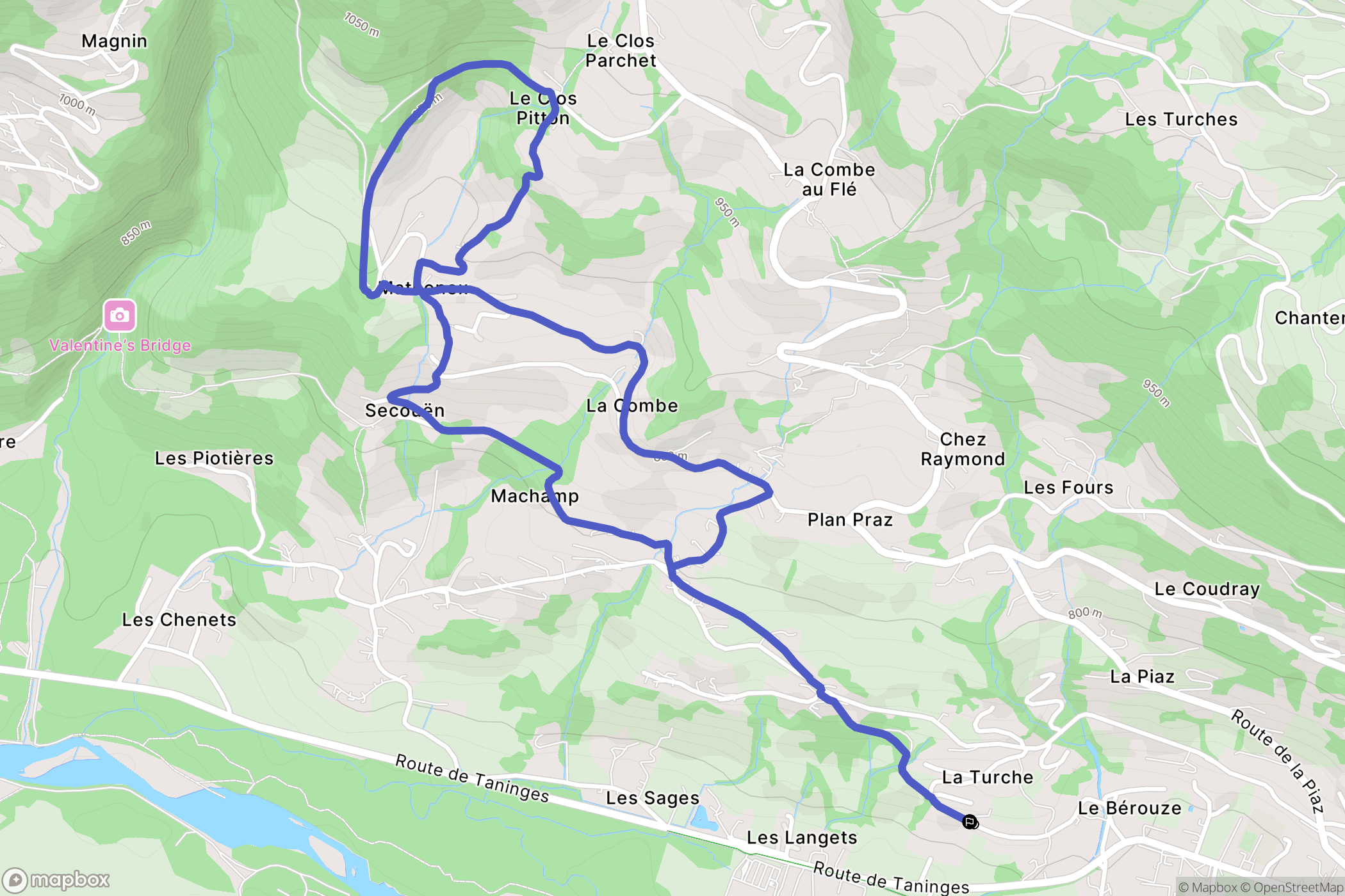 Samoëns : carte du parcours de randonnée - France