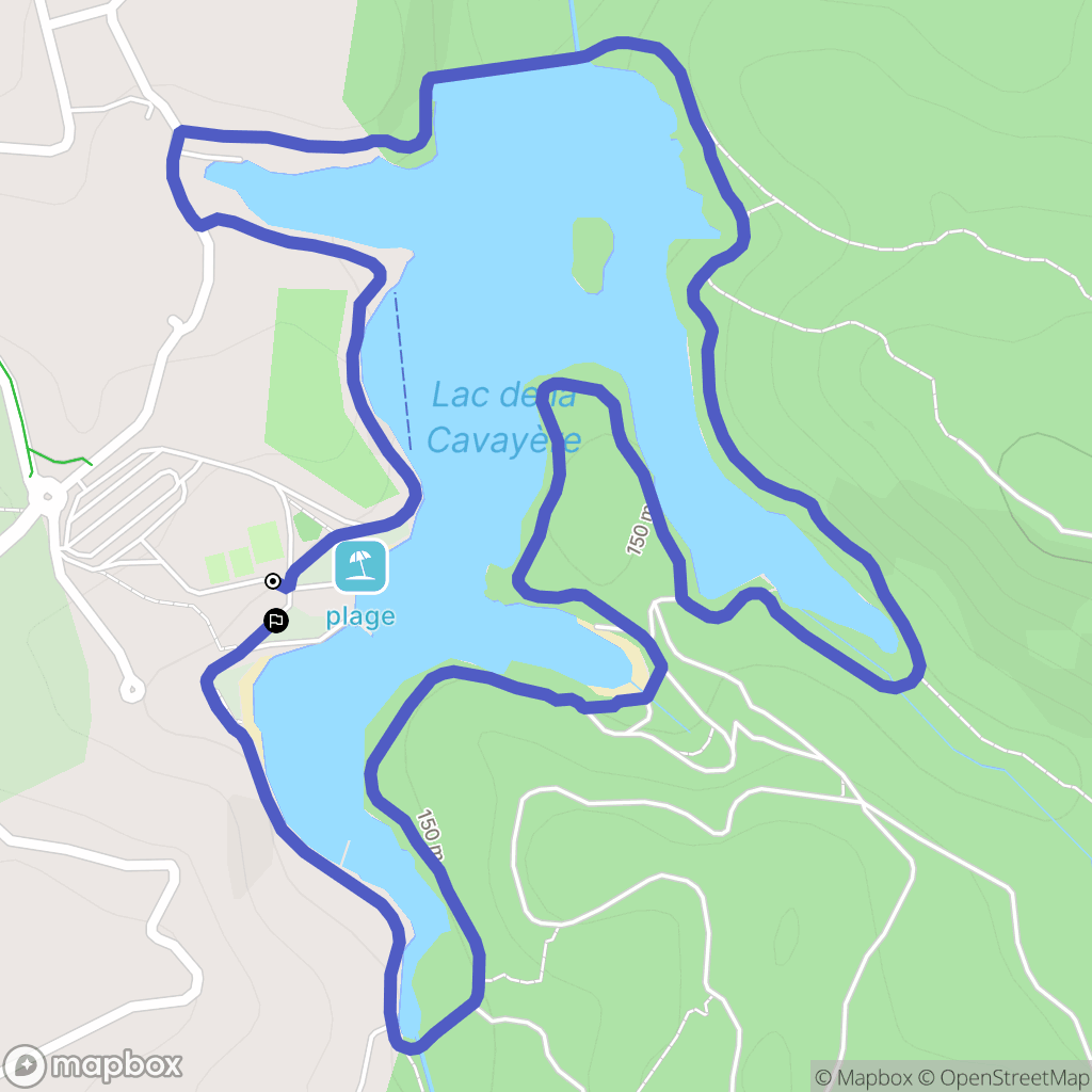 Carcassonne : carte du parcours de randonnée - France