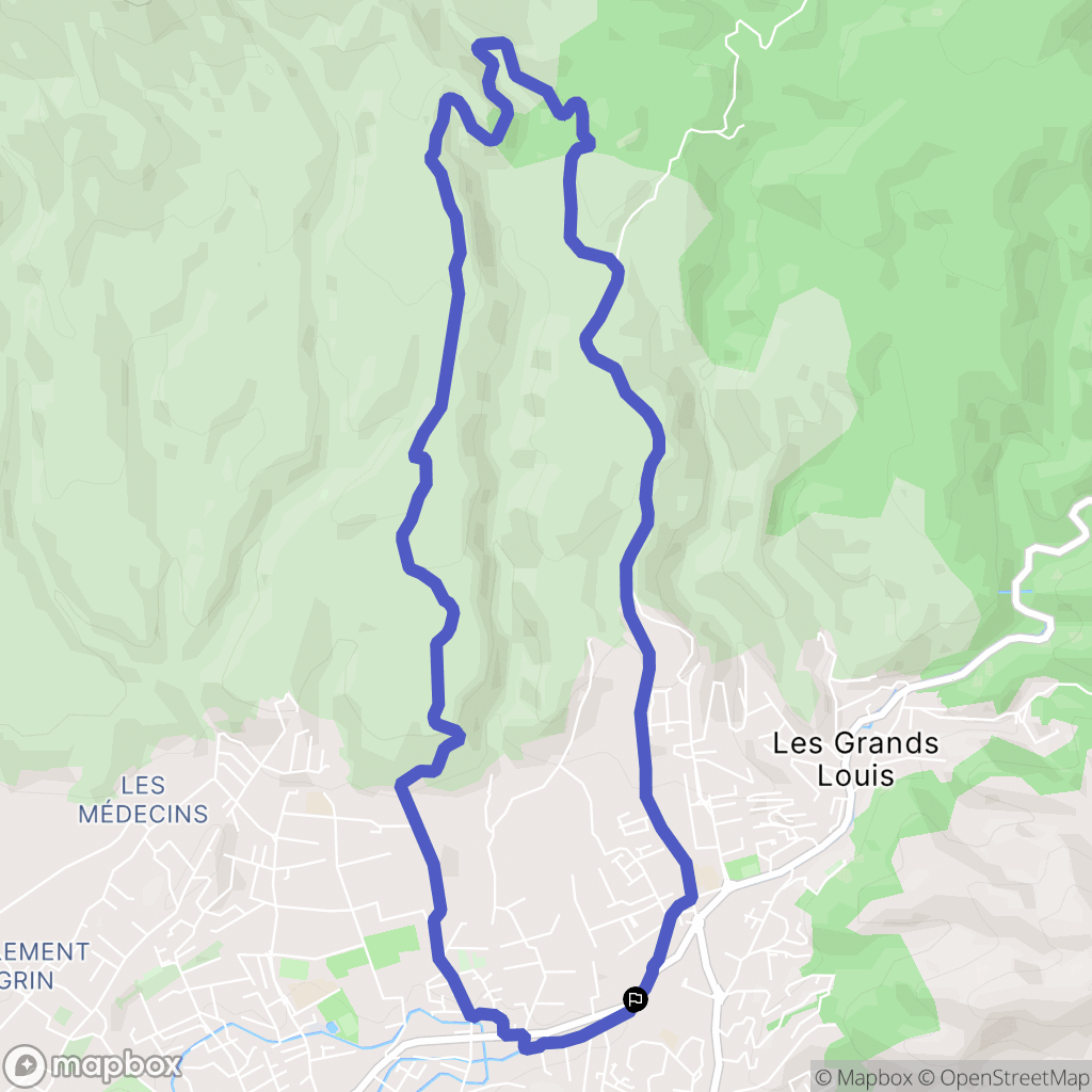 Allauch : carte du parcours de randonnée - France