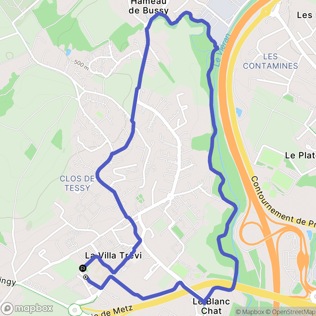 Epagny Metz-Tessy : carte du parcours de randonnée - France