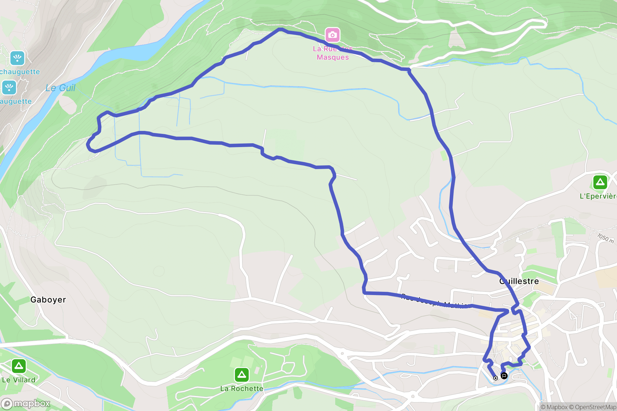 Guillestre : carte du parcours de randonnée - France