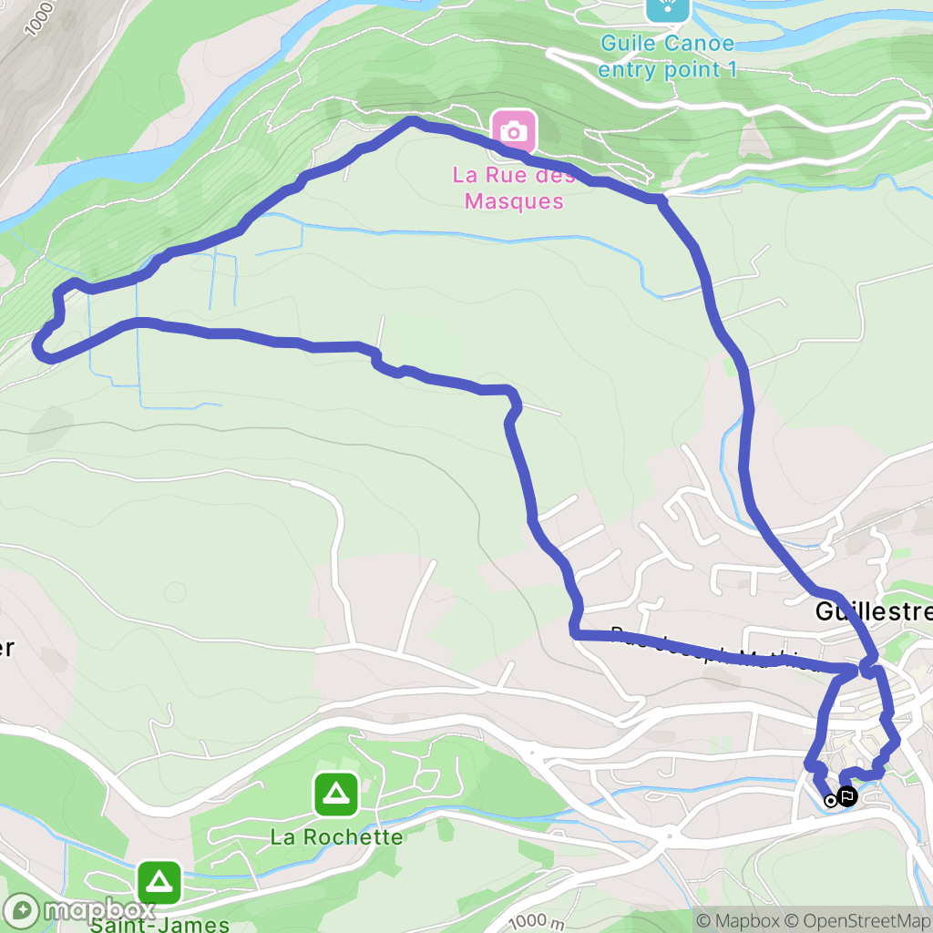 Guillestre : carte du parcours de randonnée - France