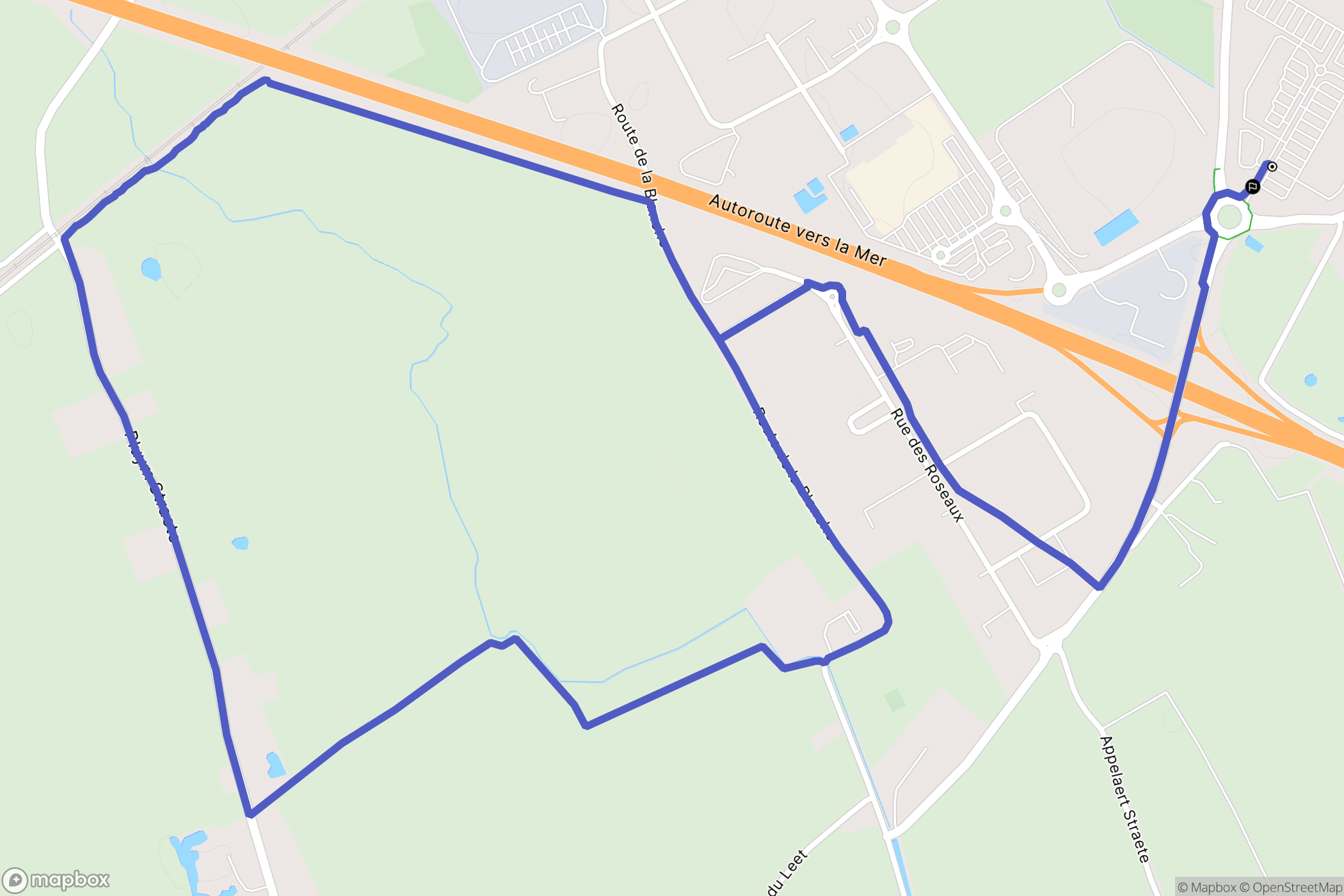 Bailleul : carte du parcours de randonnée - France