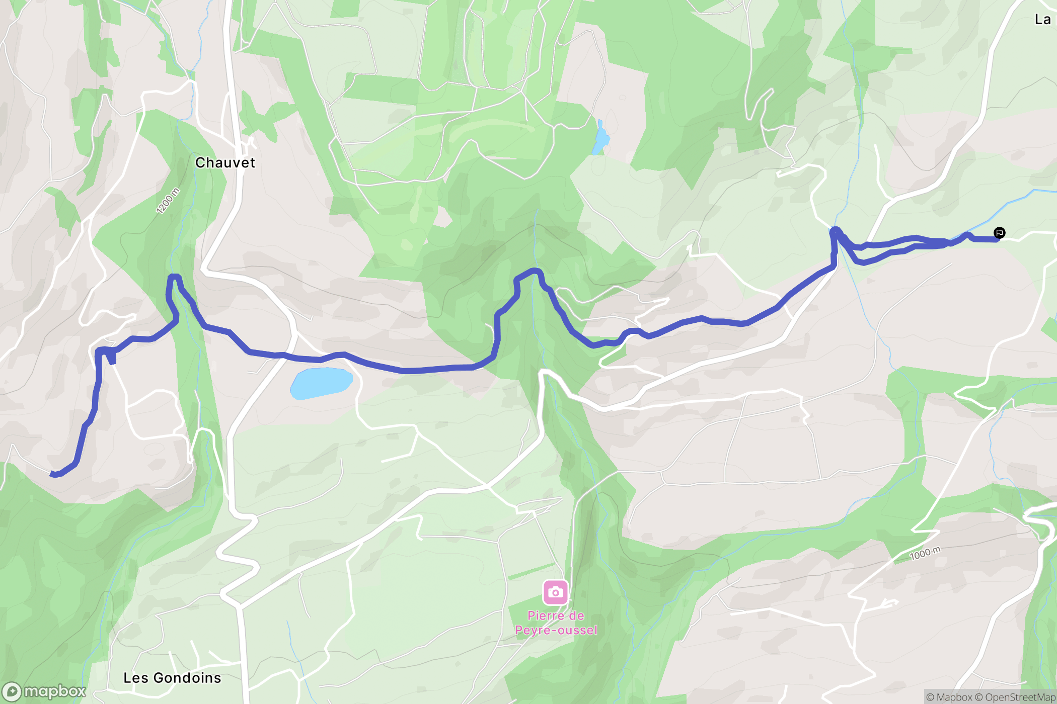 Gap : carte du parcours de randonnée - France