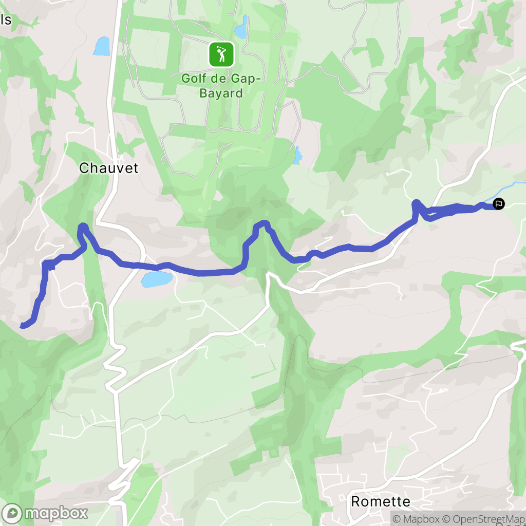 Gap : carte du parcours de randonnée - France