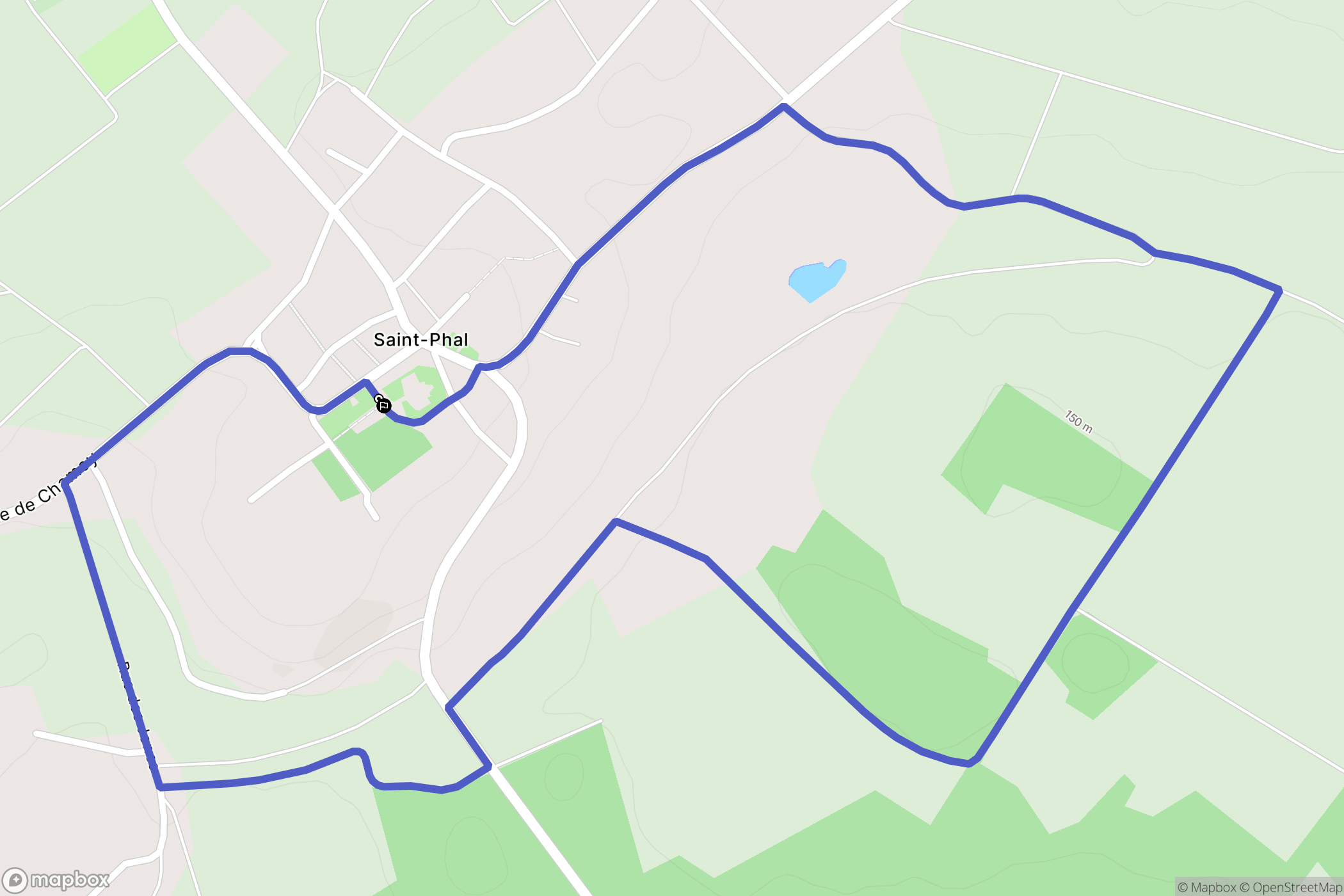 Saint-Phal : carte du parcours de randonnée - France