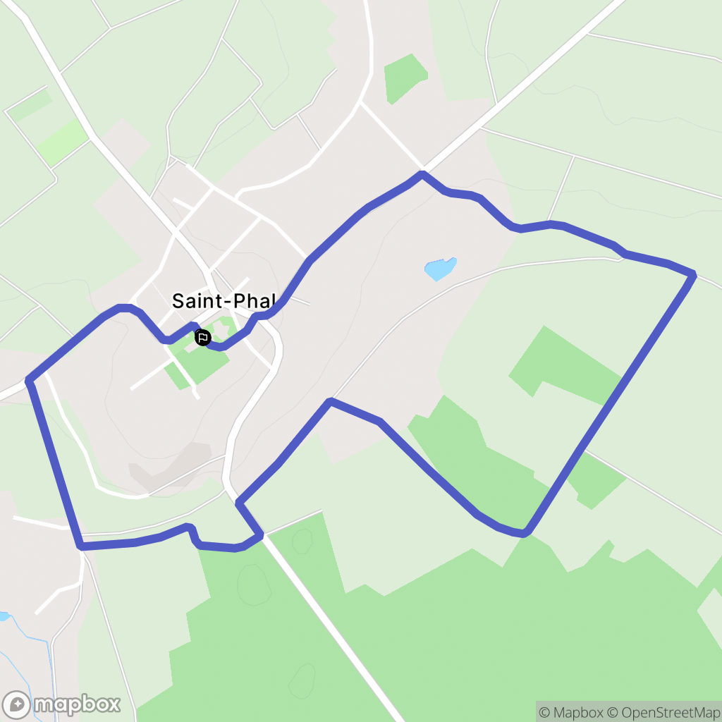 Saint-Phal : carte du parcours de randonnée - France