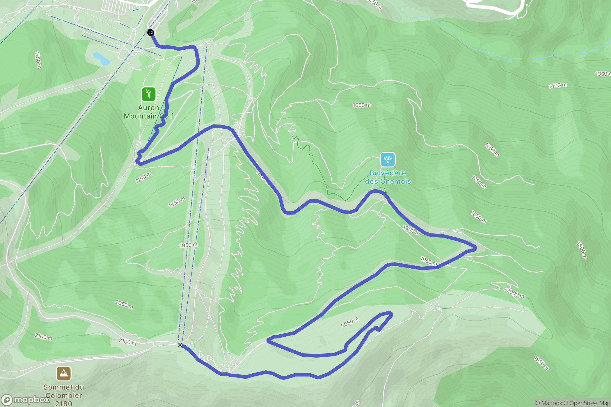 Saint-Étienne-de-Tinée : carte du parcours de randonnée - France