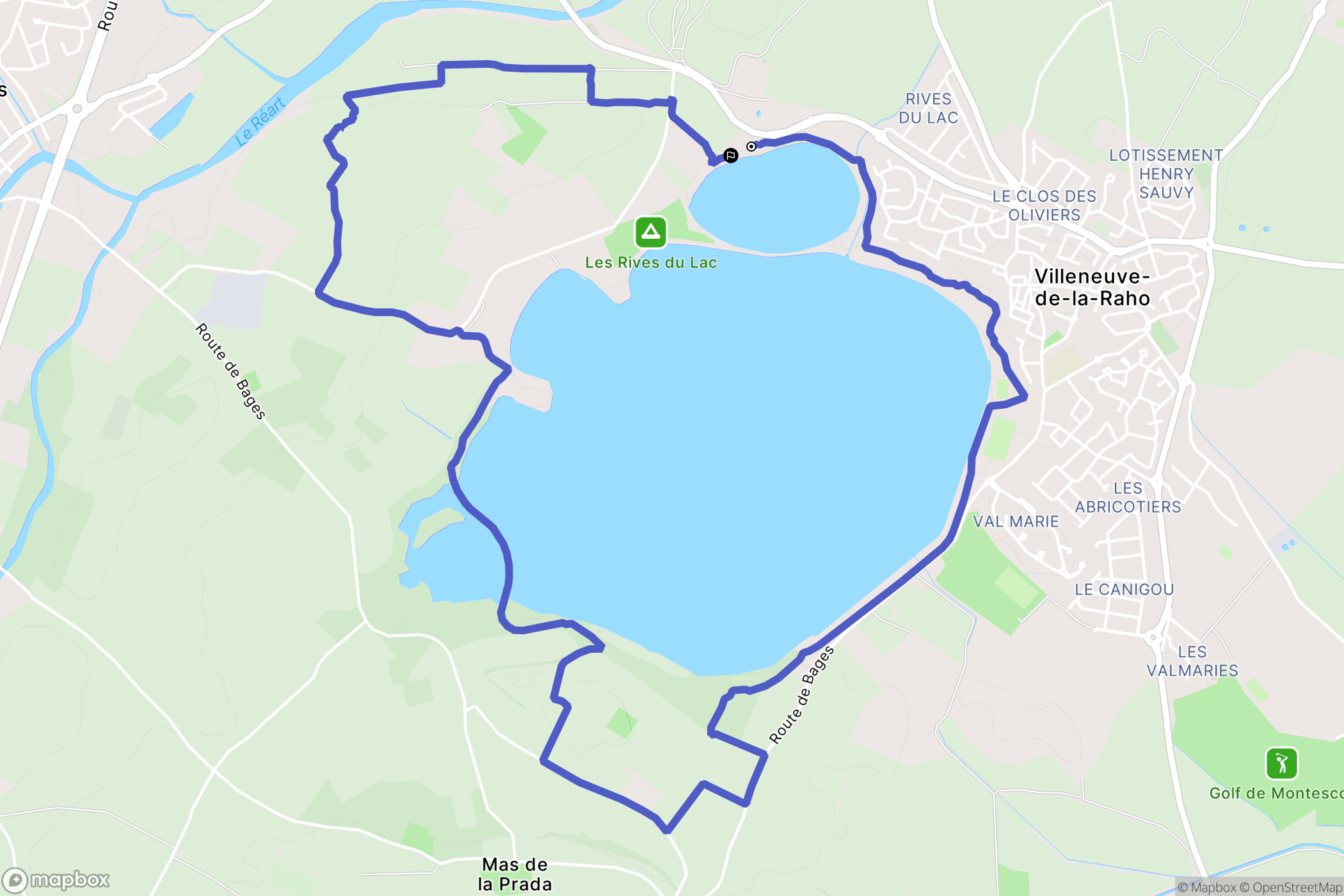 Villeneuve-de-la-Raho : carte du parcours de randonnée - France