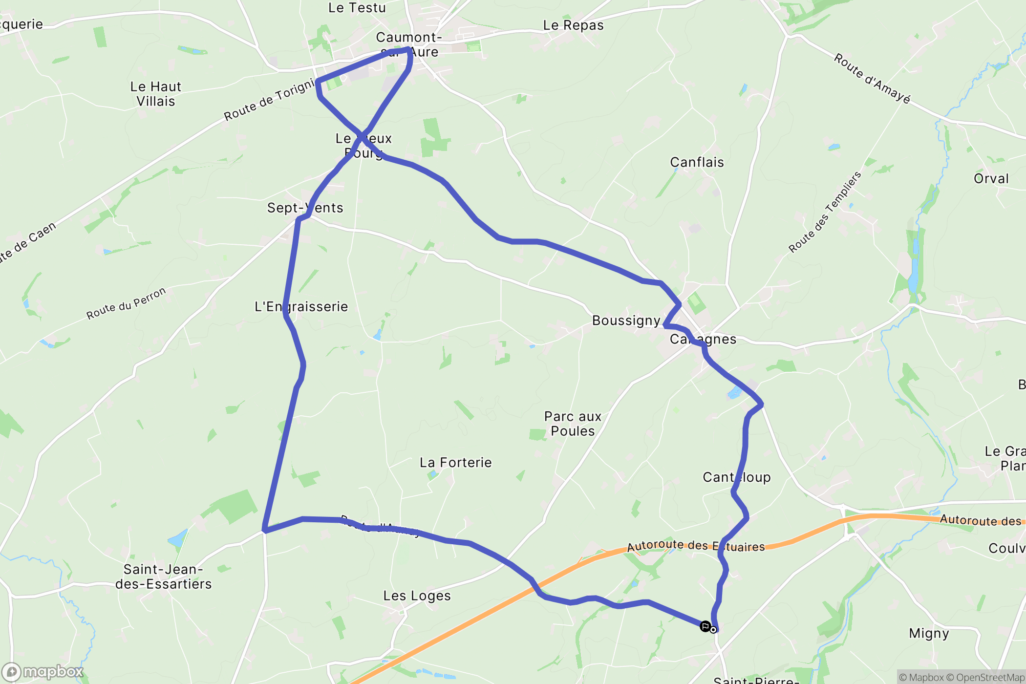 Saint-Pierre-du-Fresne : carte du parcours de randonnée - France