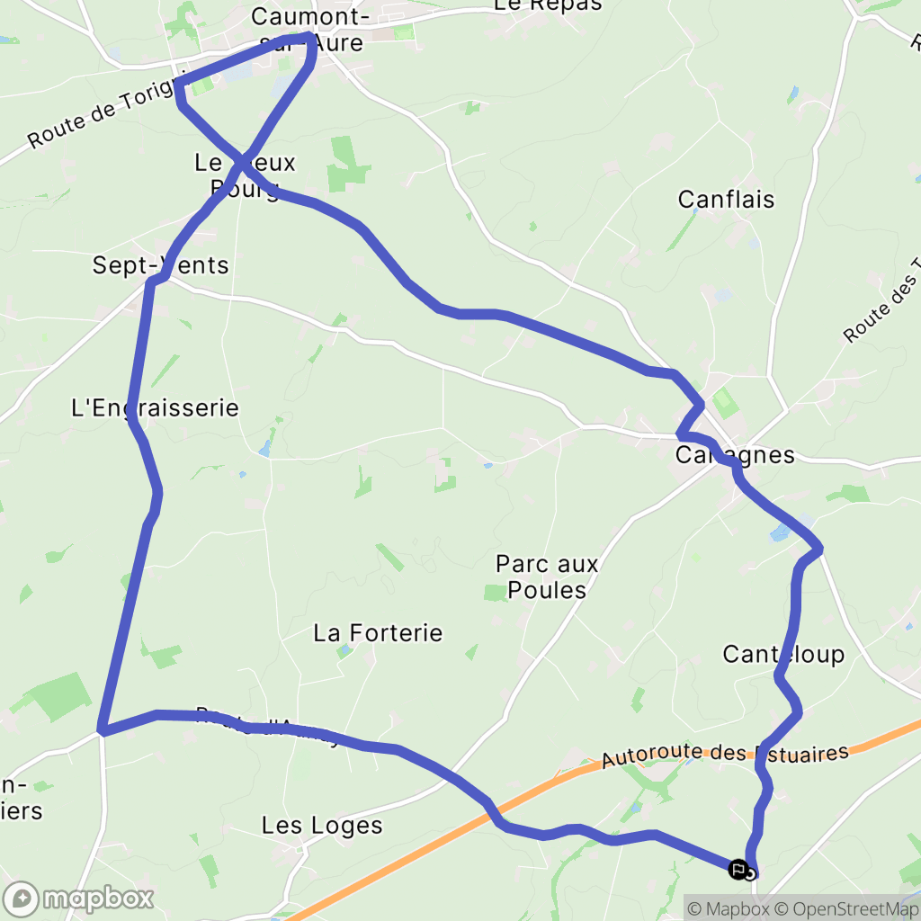 Saint-Pierre-du-Fresne : carte du parcours de randonnée - France