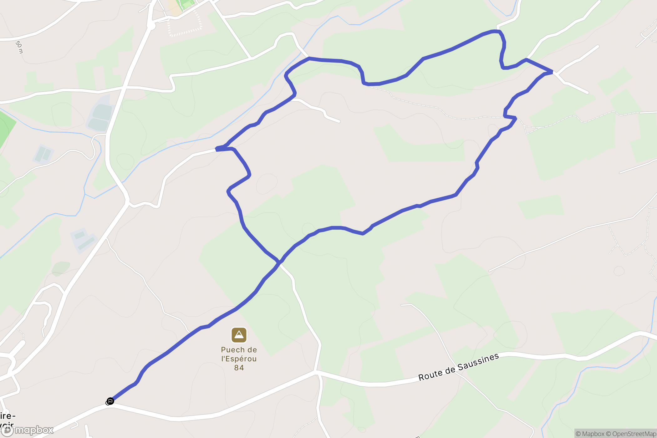 Saint-Hilaire-de-Beauvoir : carte du parcours de randonnée - France