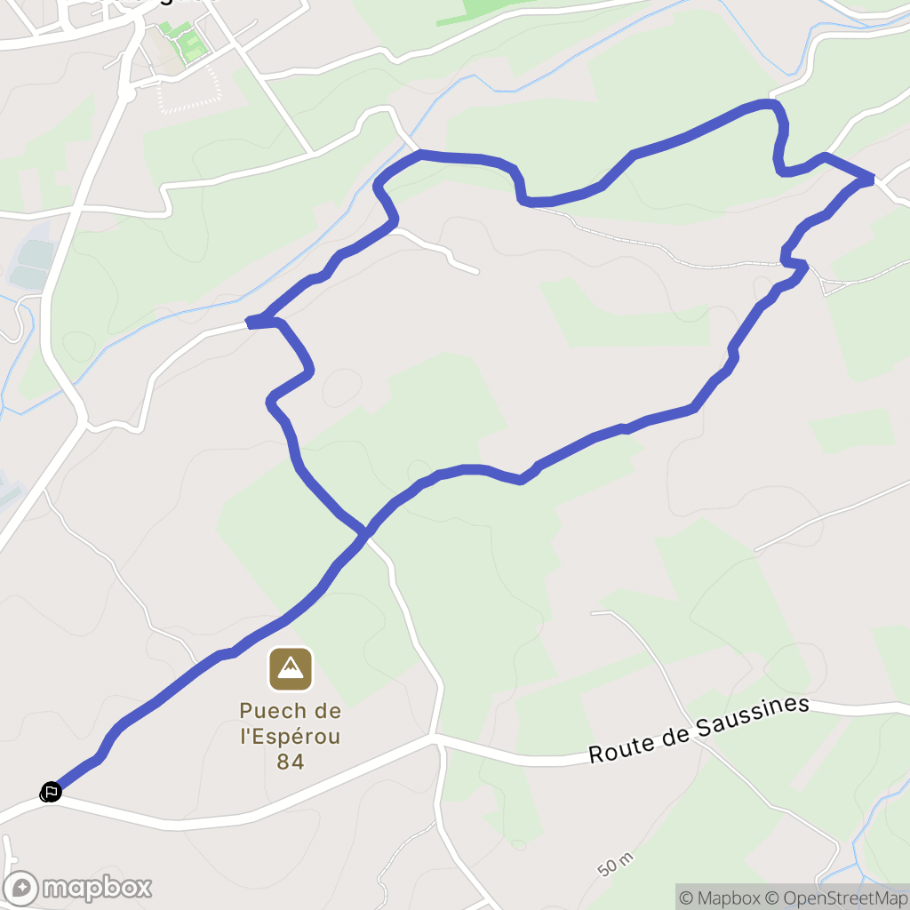 Saint-Hilaire-de-Beauvoir : carte du parcours de randonnée - France