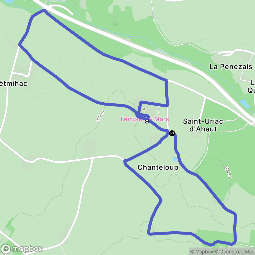 Corseul : carte du parcours de randonnée - France