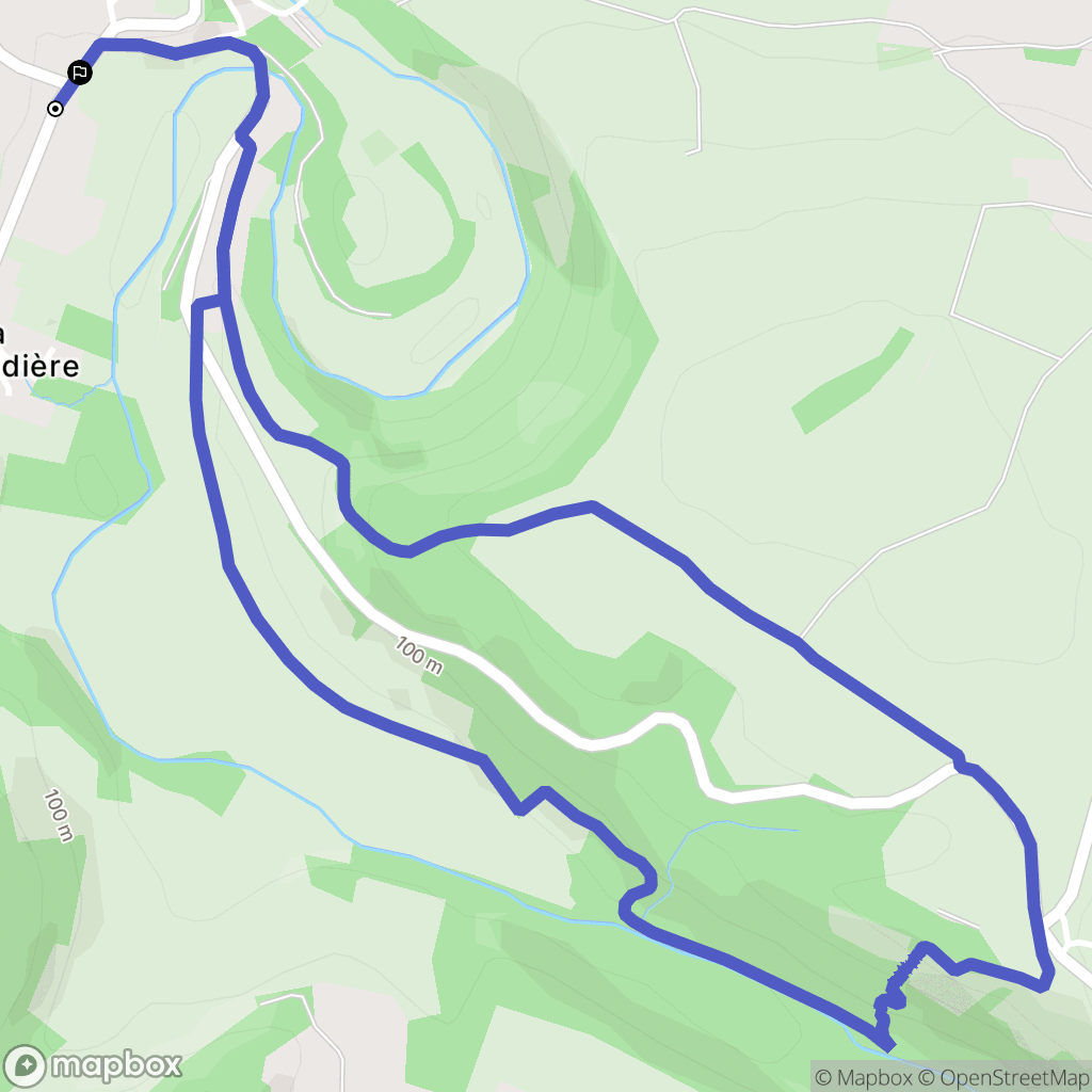 Ménil-Hubert-sur-Orne : carte du parcours de randonnée - France