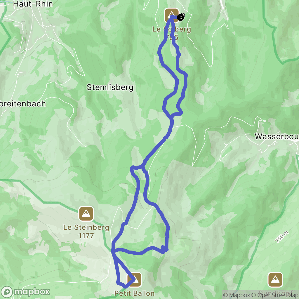 Eschbach-au-Val : carte du parcours de randonnée - France
