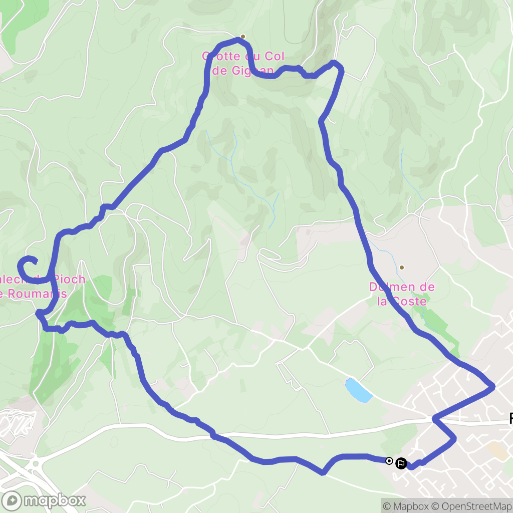 Frontignan : carte du parcours de randonnée - France