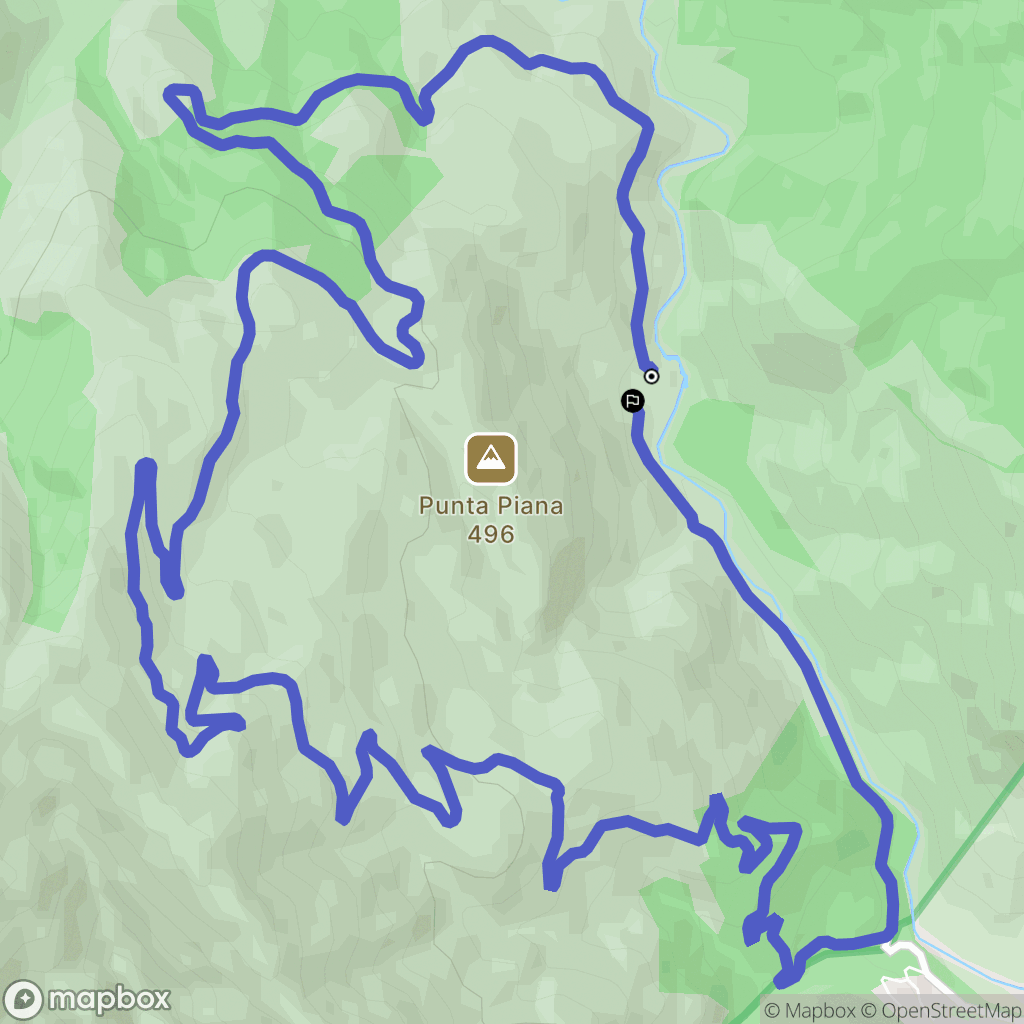 Zonza : carte du parcours de randonnée - France