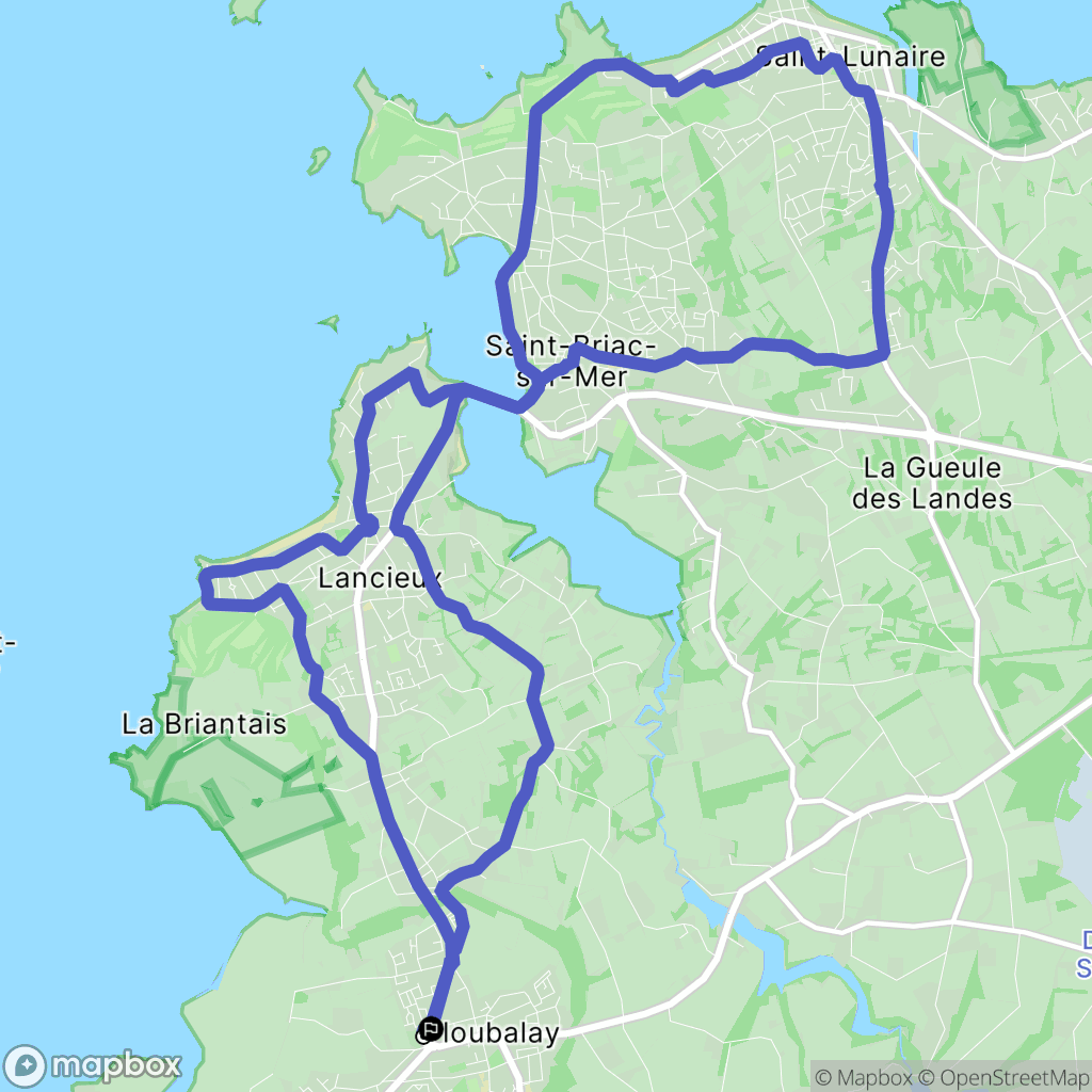 Beaussais-sur-Mer : carte du parcours de randonnée - France