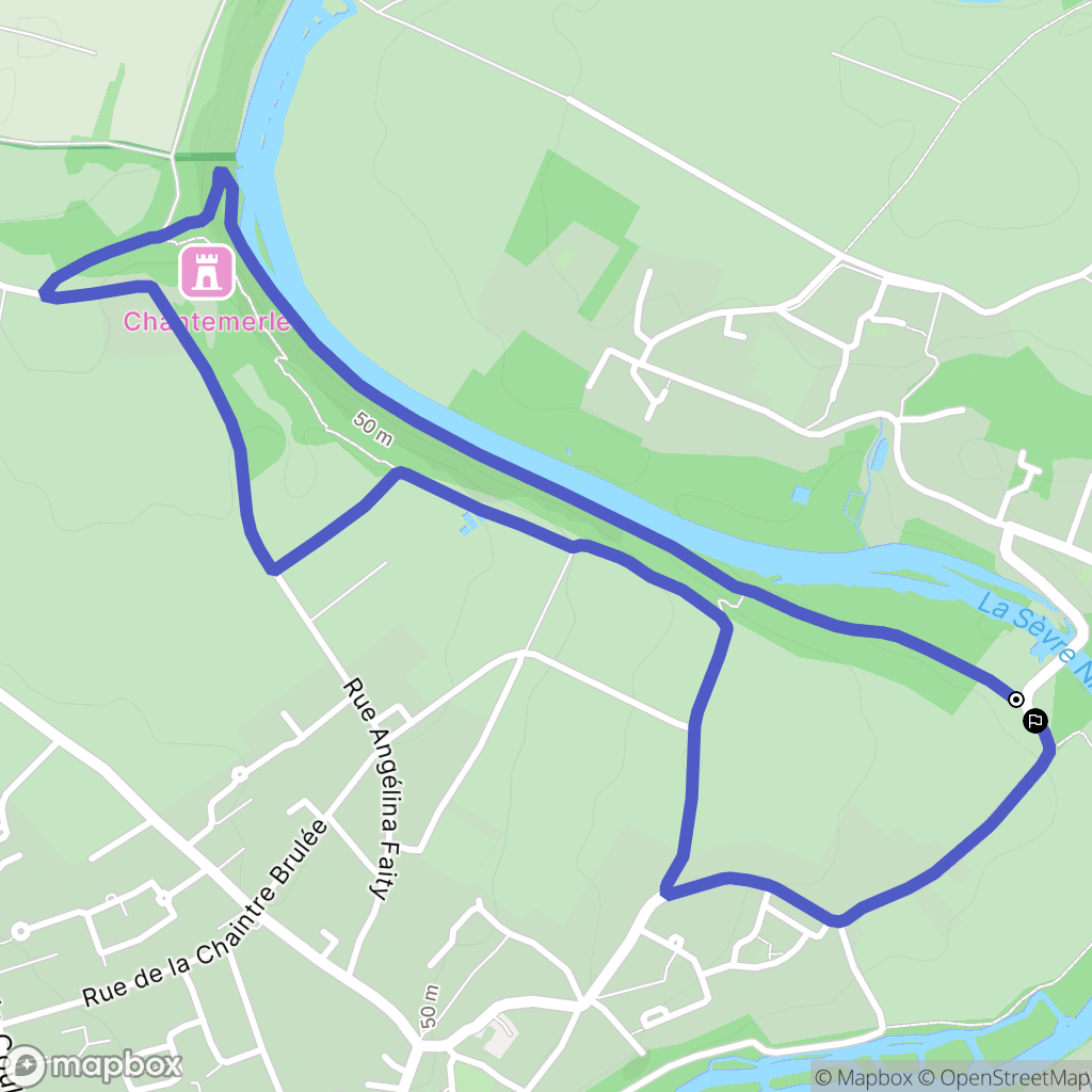 Niort : carte du parcours de randonnée - France