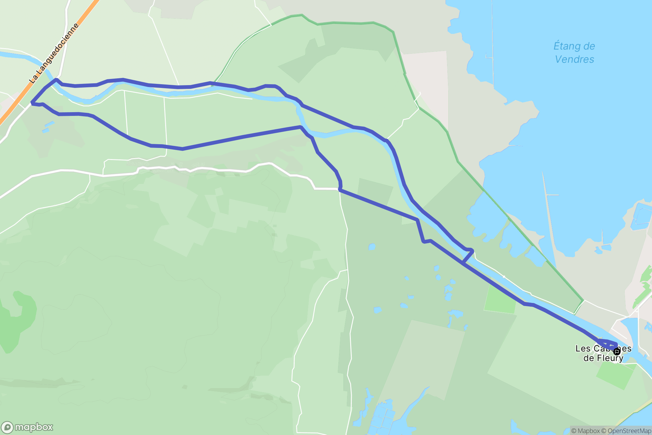 Fleury : carte du parcours de randonnée - France