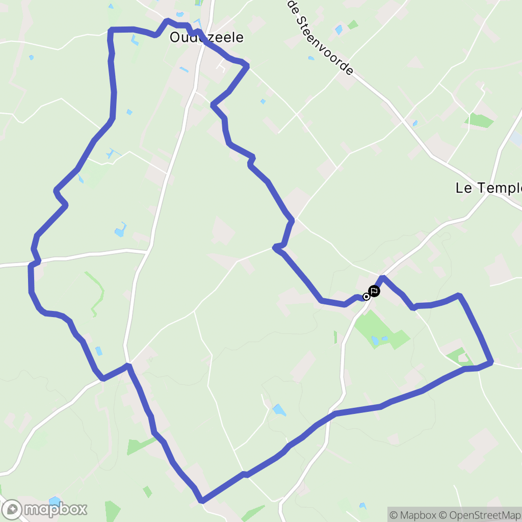 Steenvoorde : carte du parcours de randonnée - France