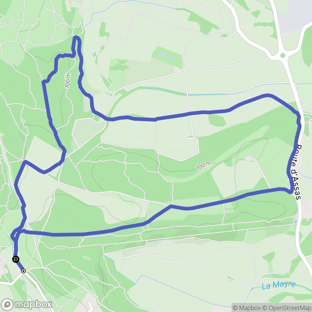 Clapiers : carte du parcours de randonnée - France
