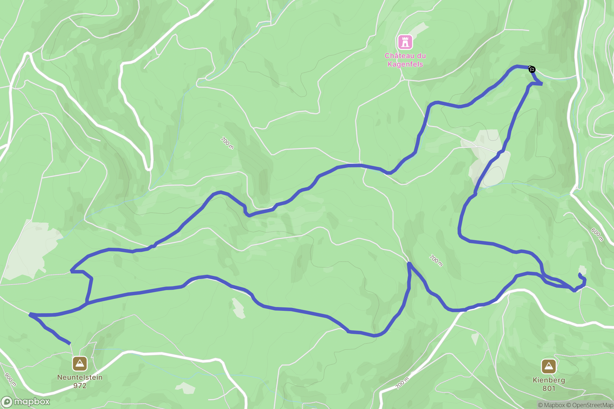 Ottrott : carte du parcours de randonnée - France