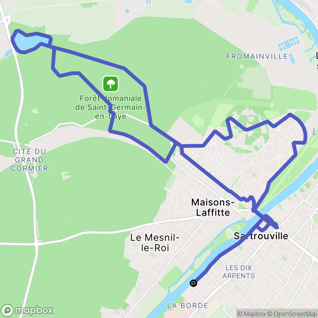 Montesson : carte du parcours de randonnée - France