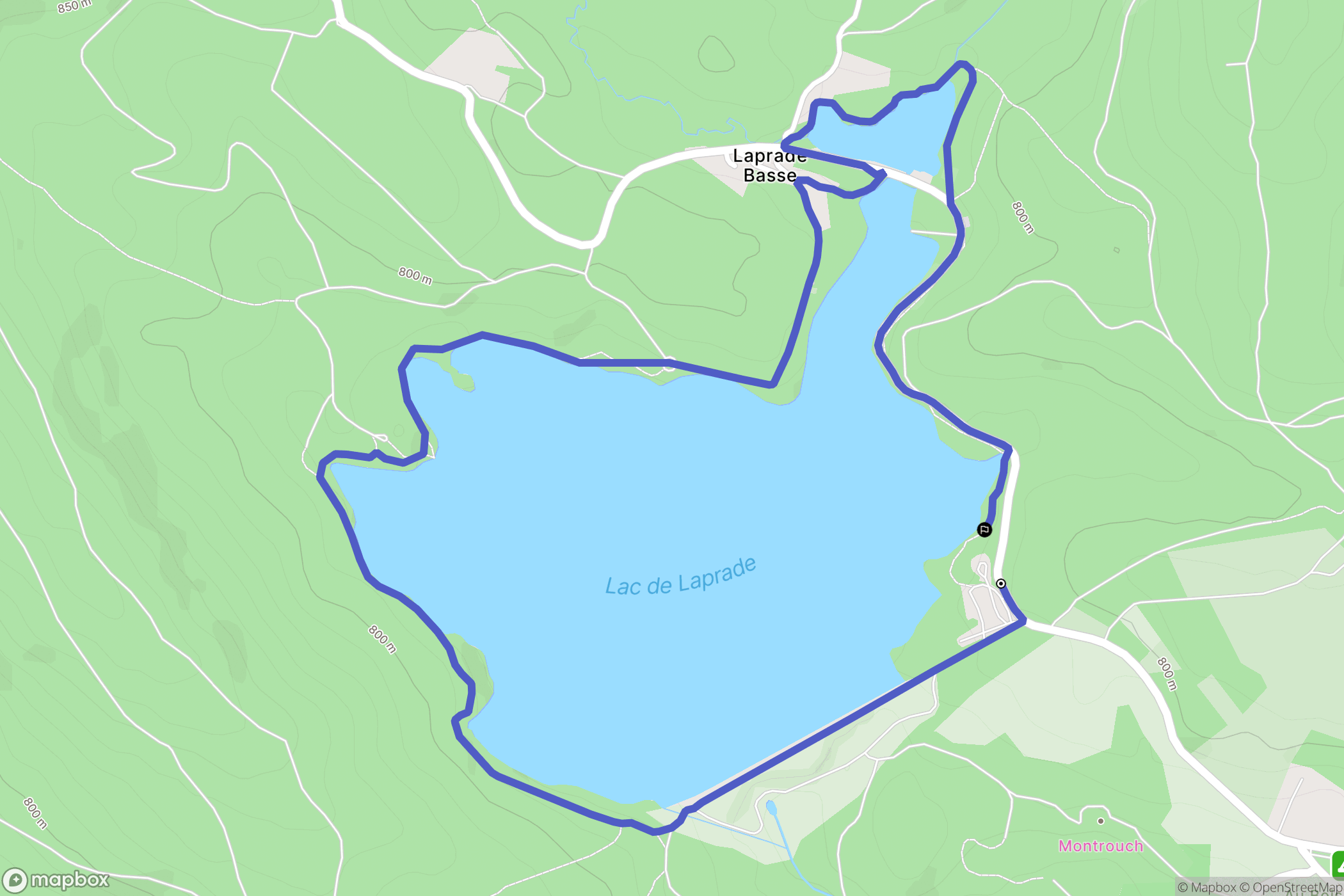 Les Martys : carte du parcours de randonnée - France