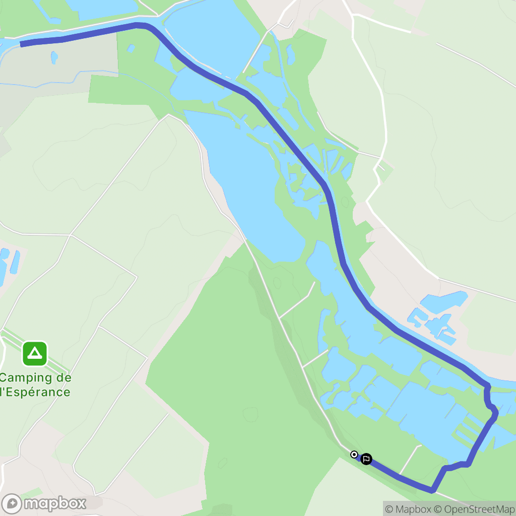Proyart : carte du parcours de randonnée - France