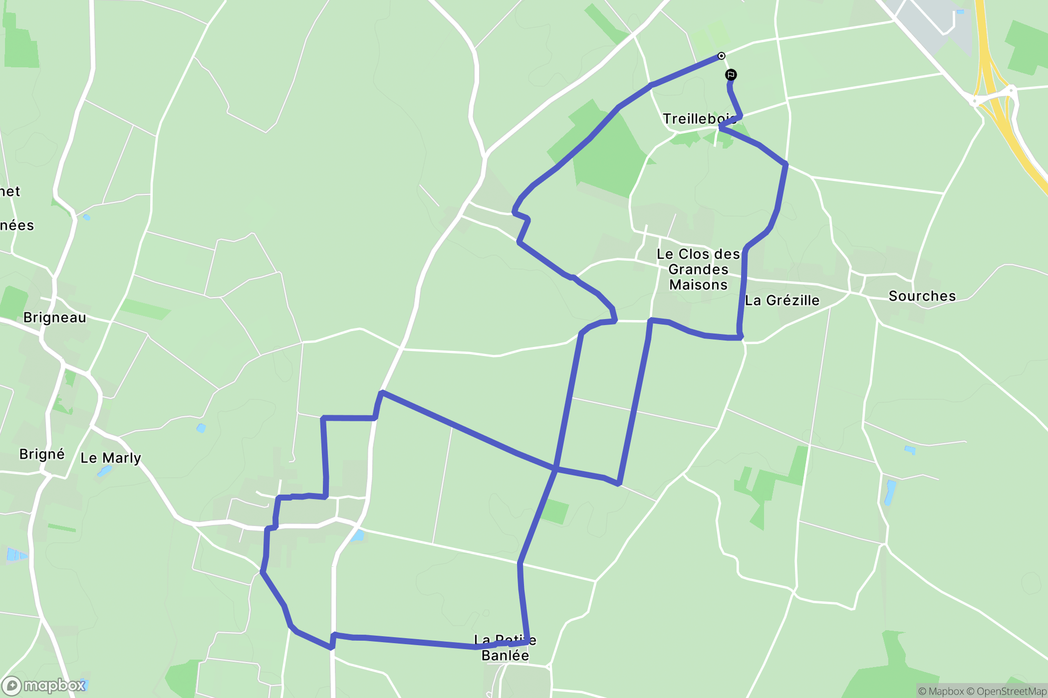 Tuffalun : carte du parcours de randonnée - France