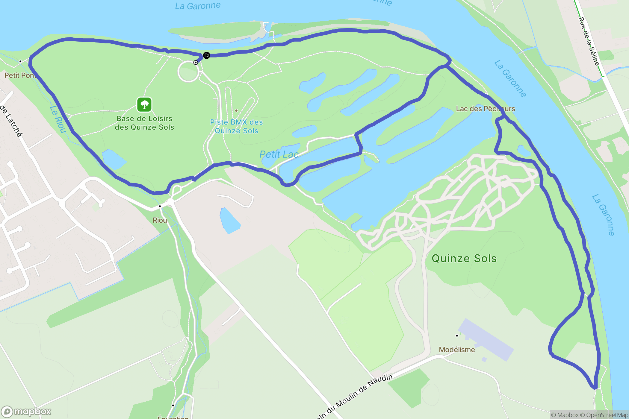 Beauzelle : carte du parcours de randonnée - France