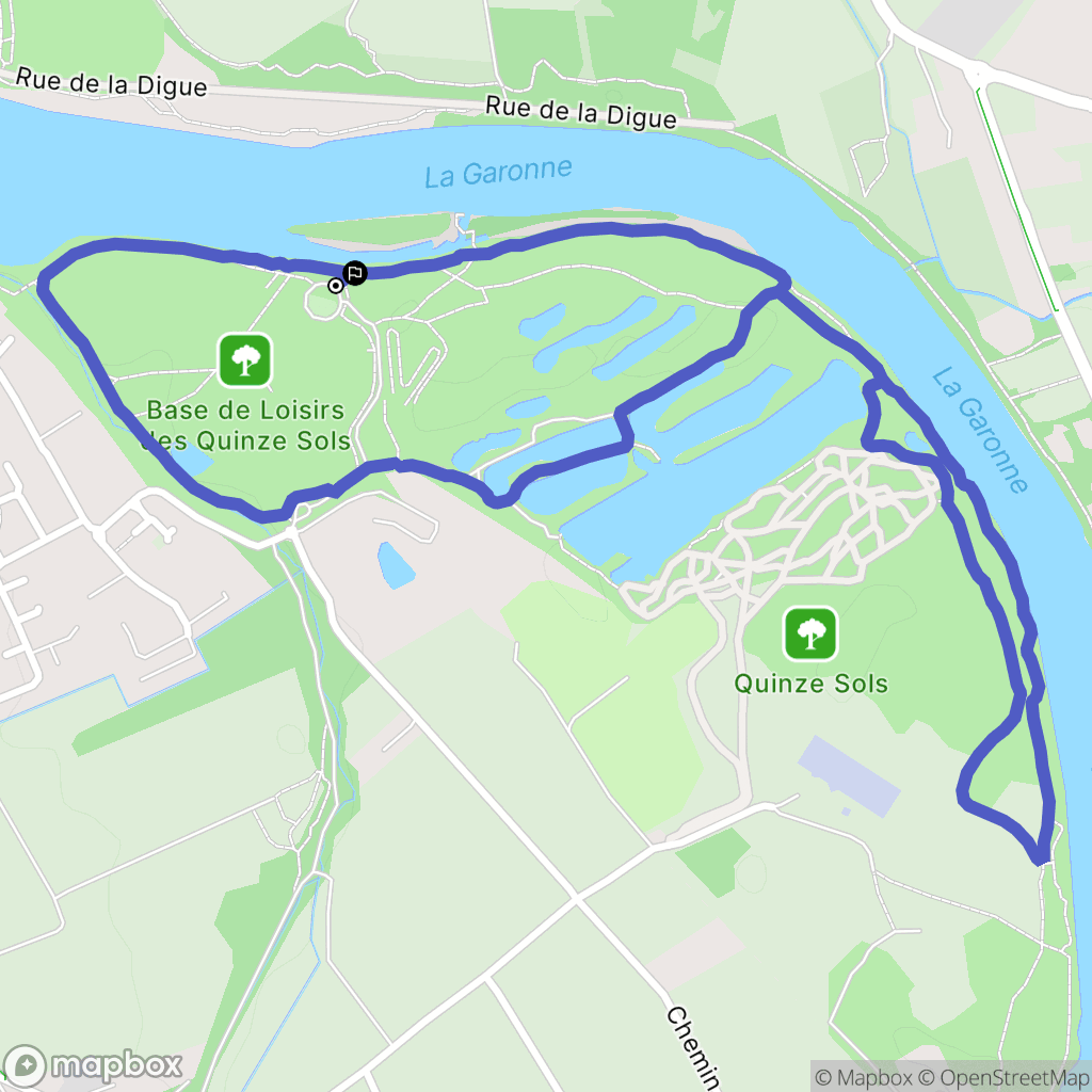 Beauzelle : carte du parcours de randonnée - France