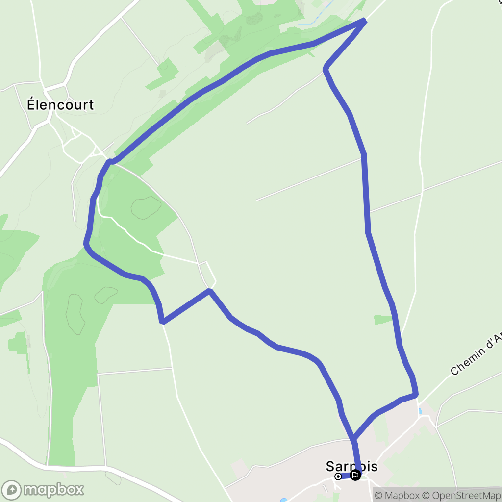 Sarnois : carte du parcours de randonnée - France