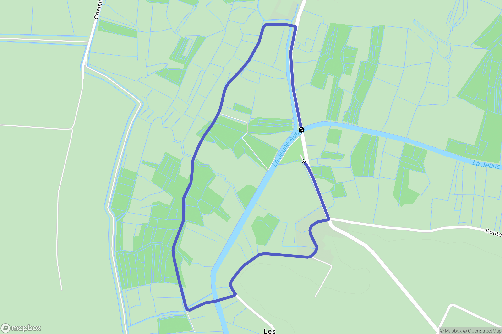 Saint-Pierre-le-Vieux : carte du parcours de randonnée - France
