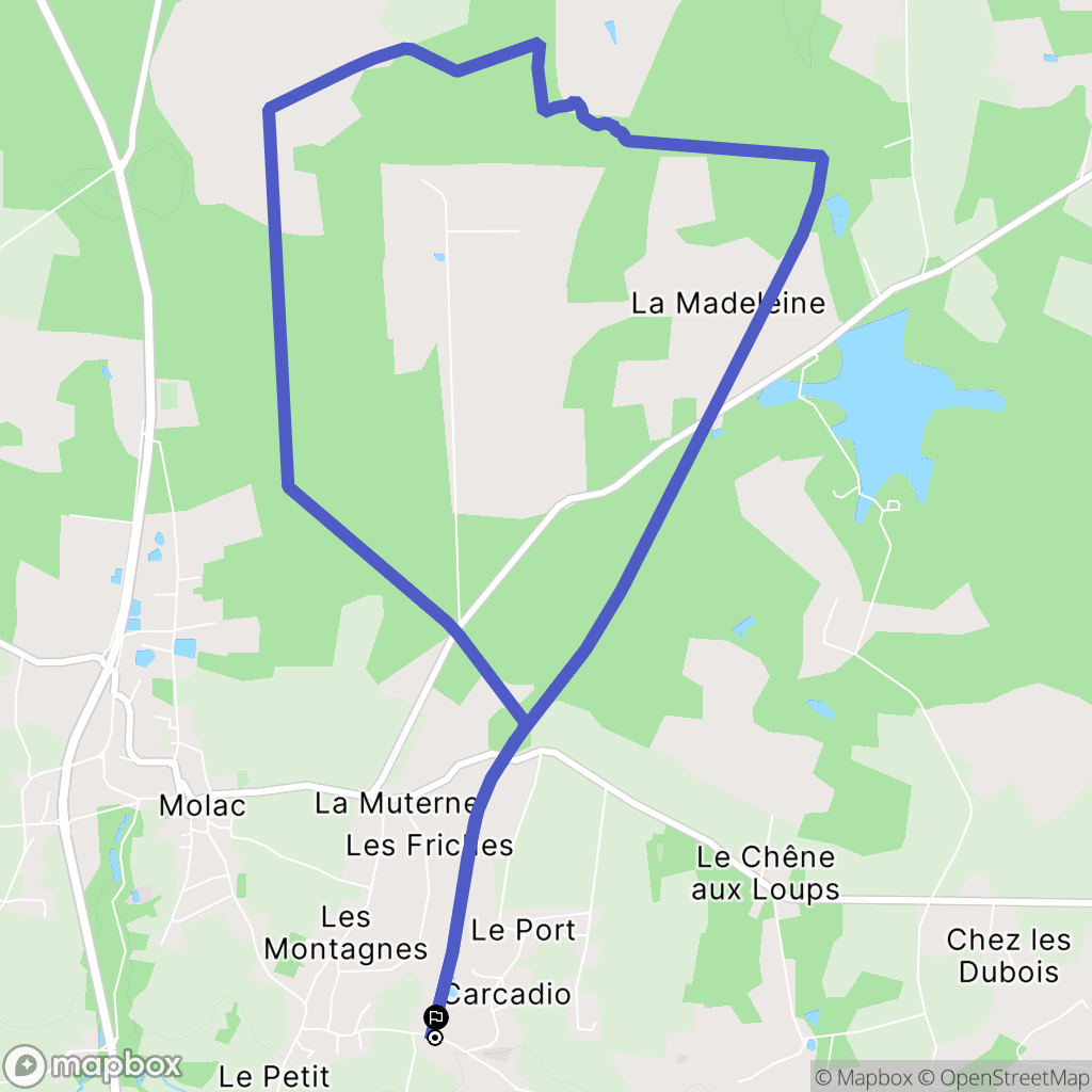 Molac : carte du parcours de randonnée - France