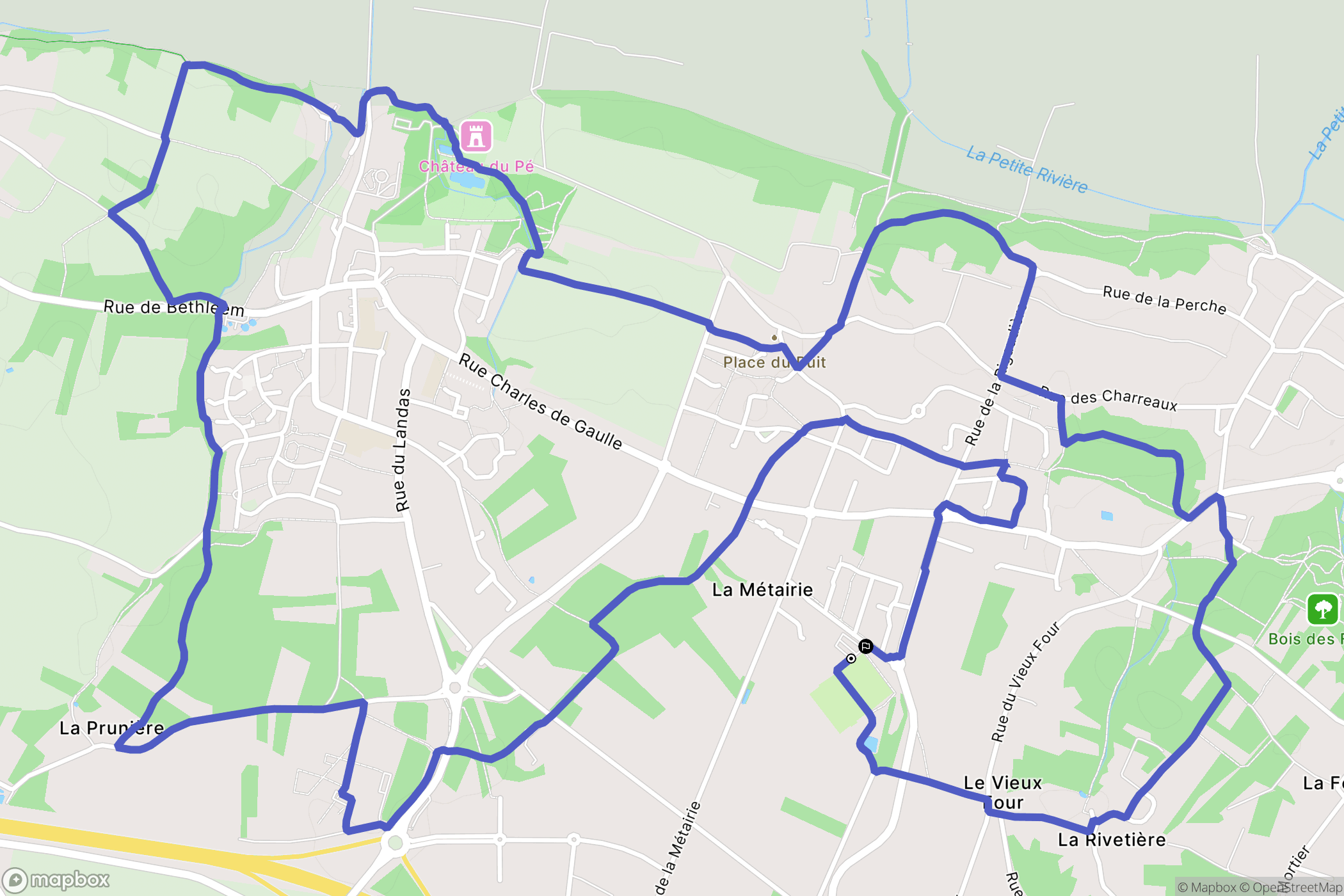 Saint-Jean-de-Boiseau : carte du parcours de randonnée - France