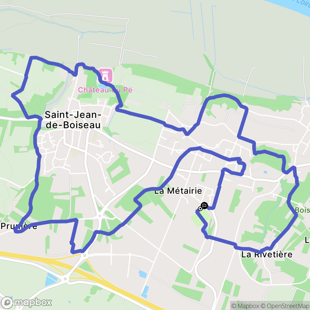 Saint-Jean-de-Boiseau : carte du parcours de randonnée - France