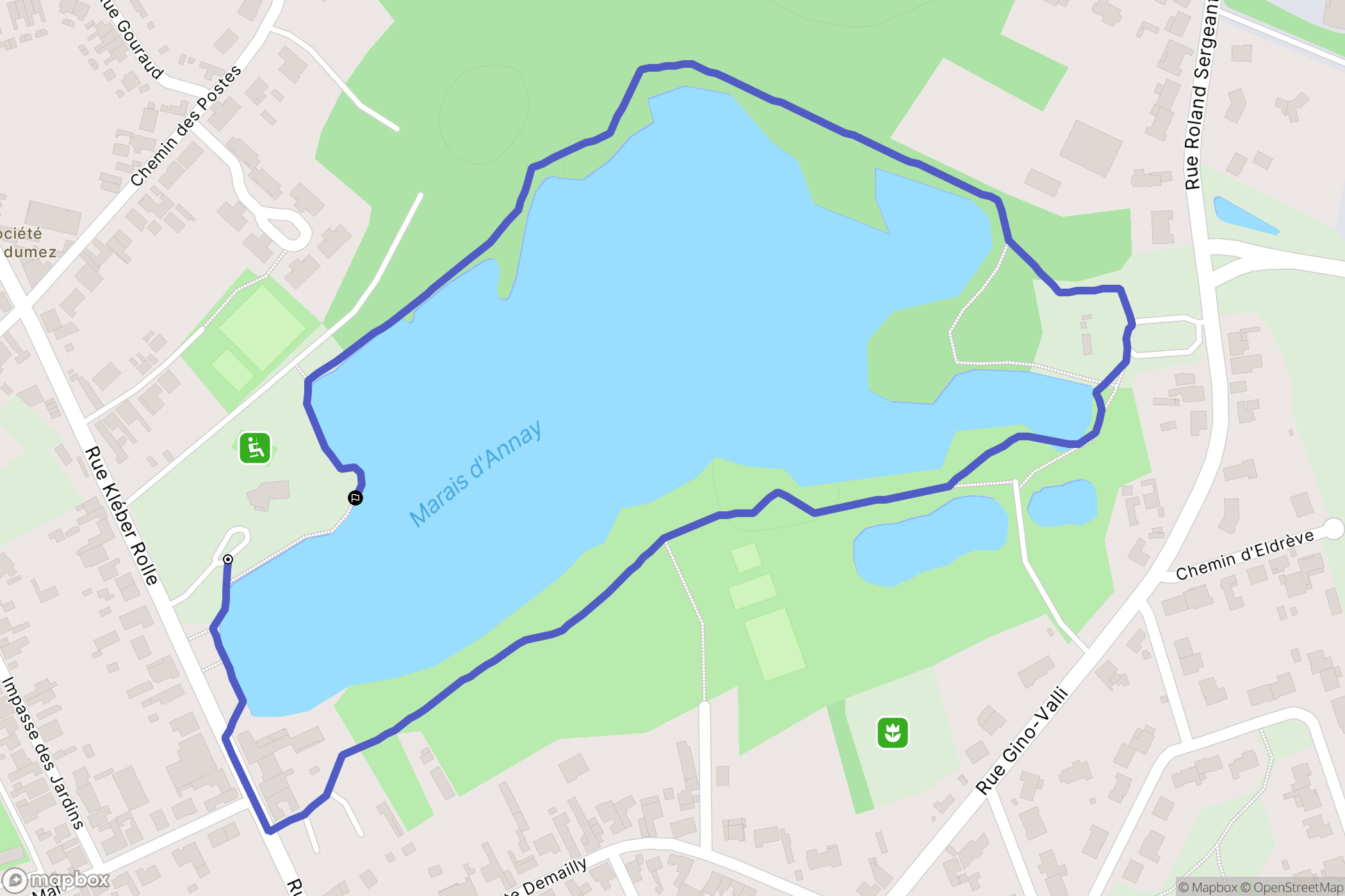 Annay : carte du parcours de randonnée - France