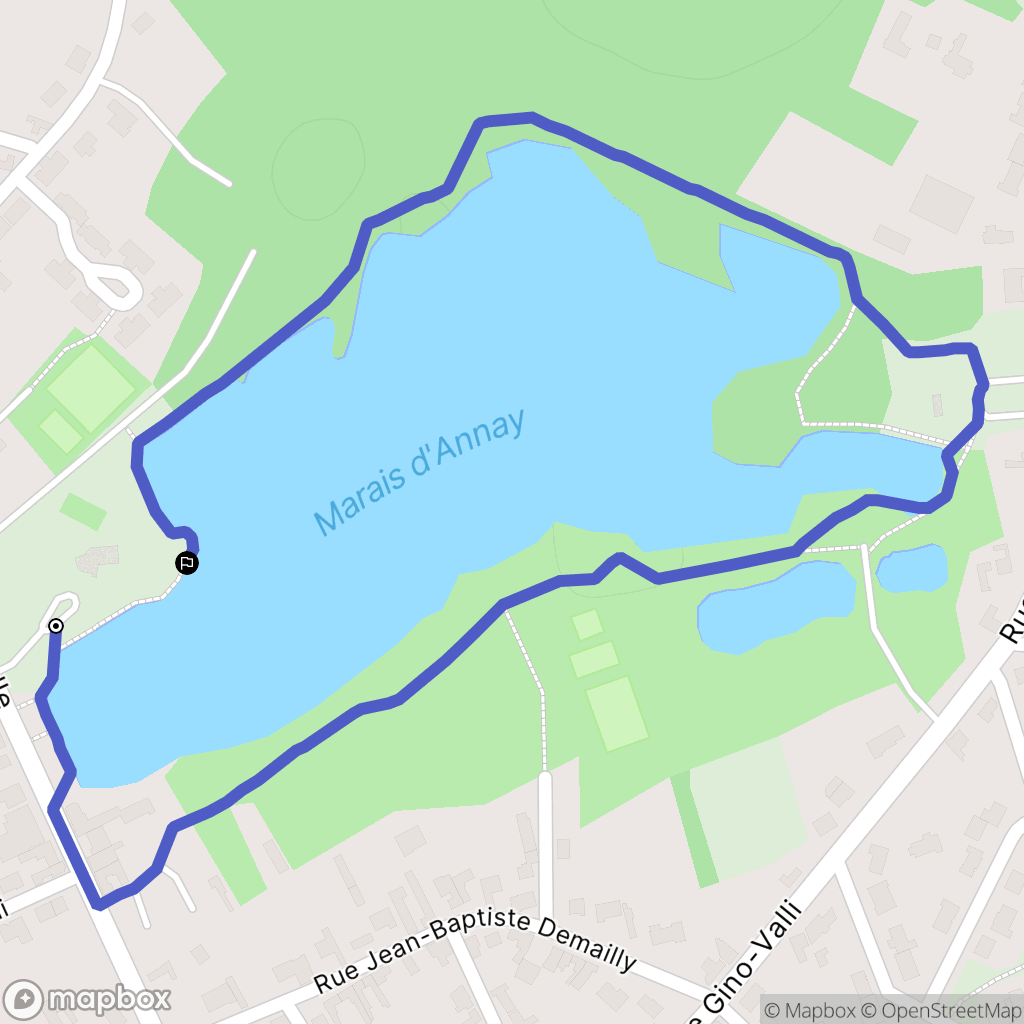 Annay : carte du parcours de randonnée - France