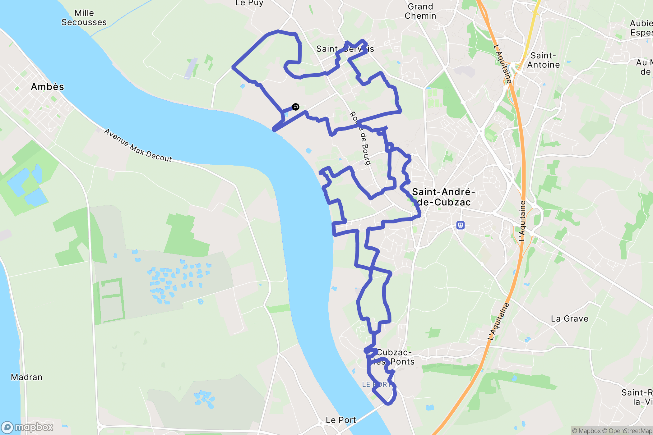 Saint-Gervais : carte du parcours de randonnée - France