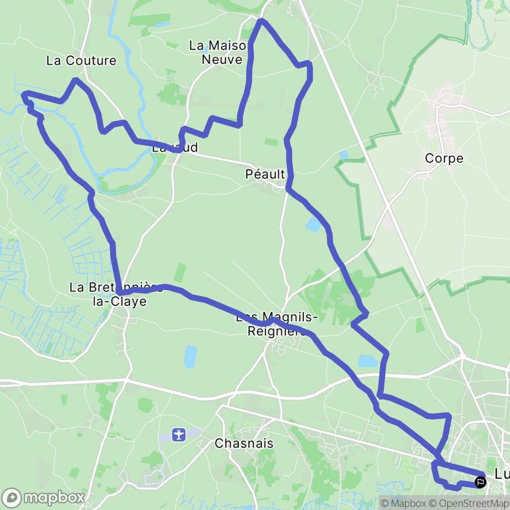 Luçon : carte du parcours de randonnée - France