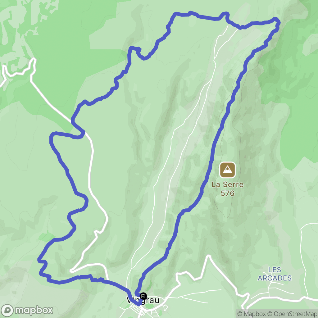 Vingrau : carte du parcours de randonnée - France
