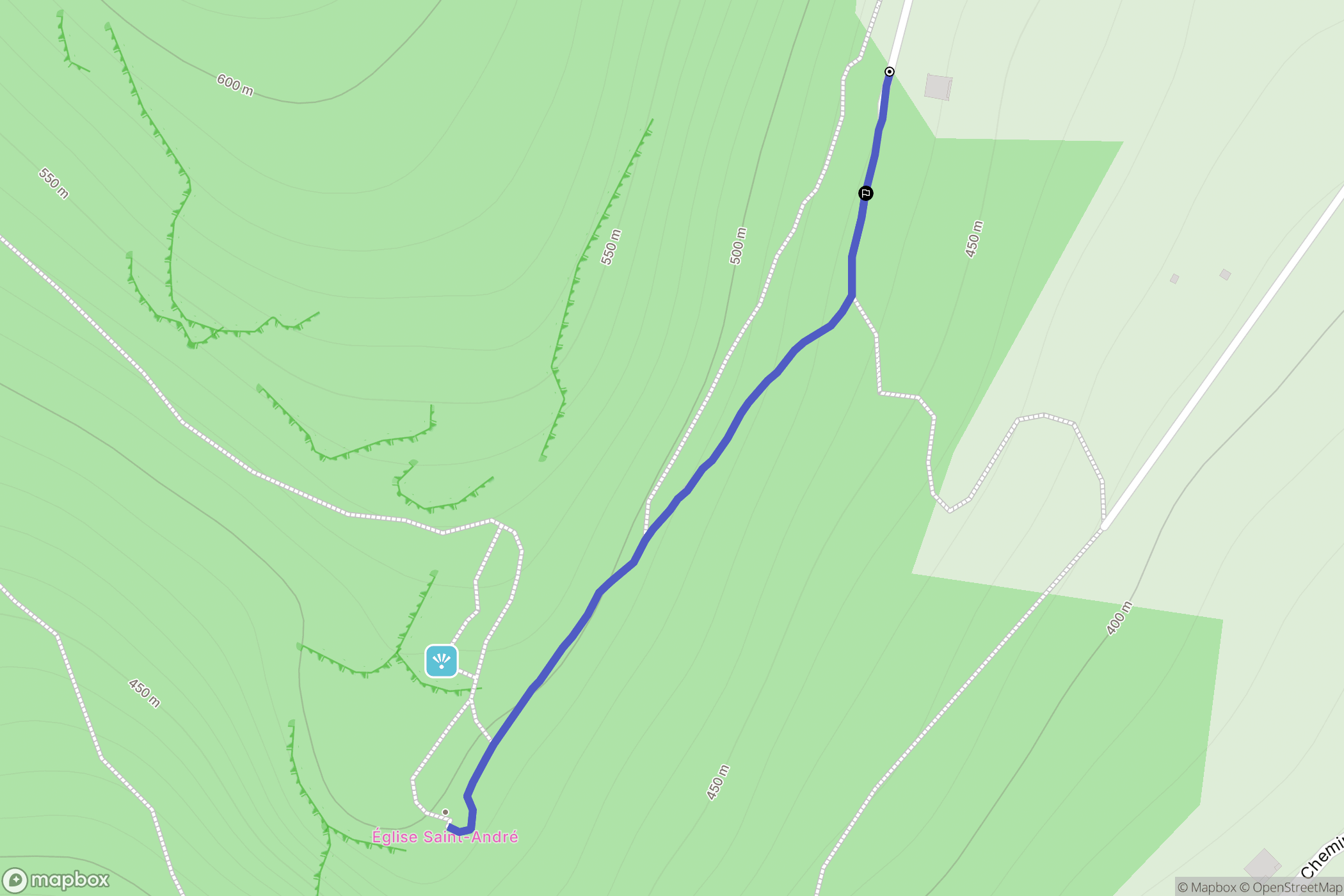 Vallières-sur-Fier : carte du parcours de randonnée - France