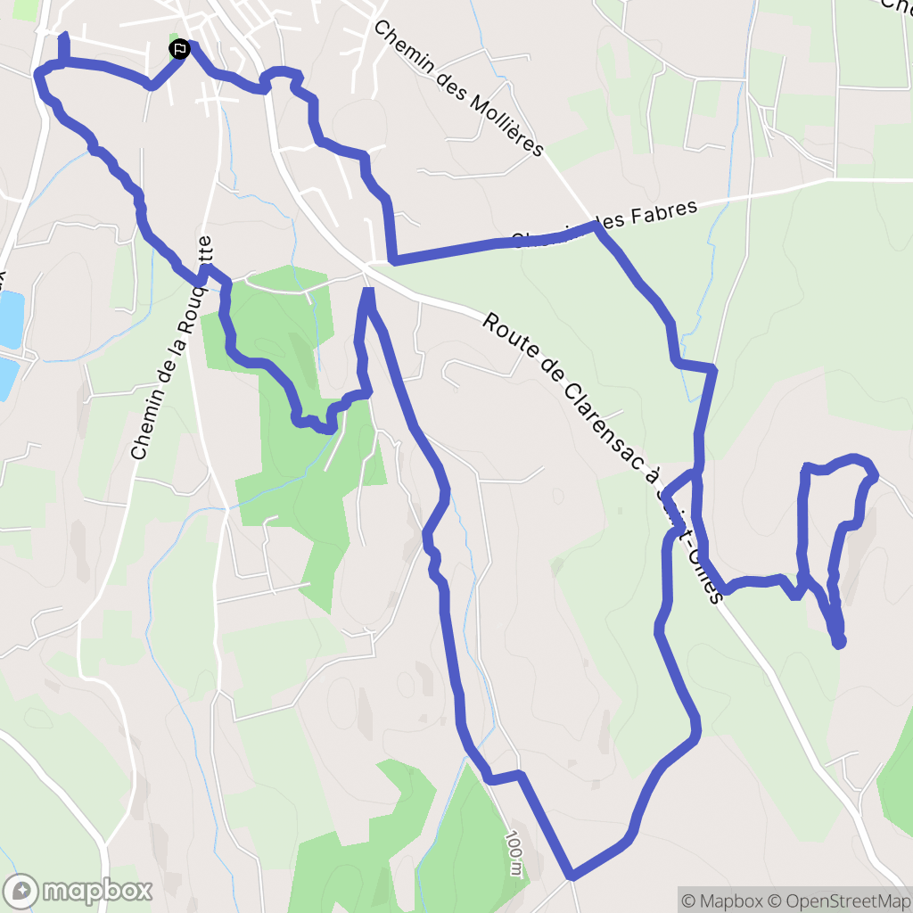 Générac : carte du parcours de randonnée - France